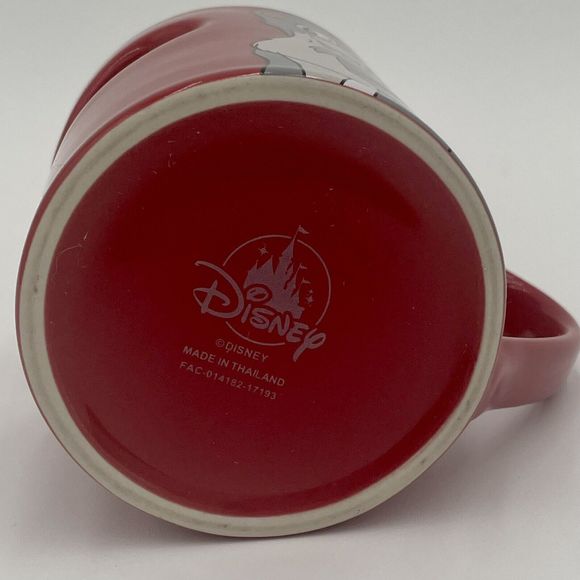 Disney Lady And The Tramp Red Coffee Cup Mug Tramp Half Only Red Heart - Picture 7 of 8